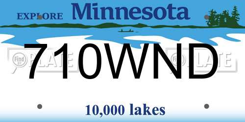 710WND Minnesota License Plate