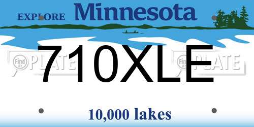 710XLE Minnesota License Plate