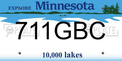 711GBC Minnesota License Plate