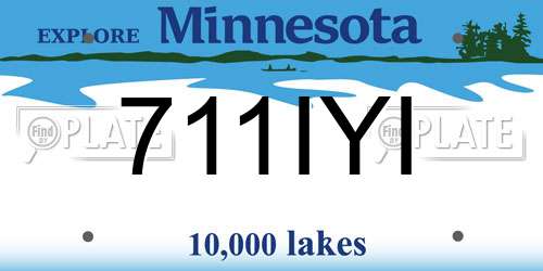 711IYI Minnesota License Plate
