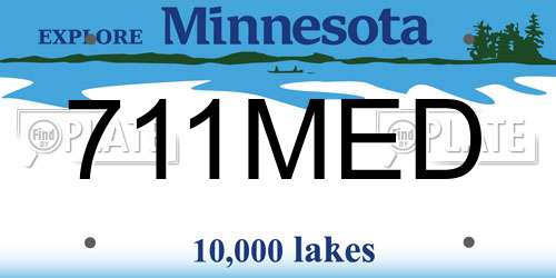 711MED Minnesota License Plate