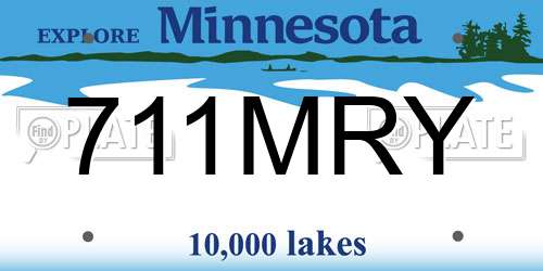 711MRY Minnesota License Plate