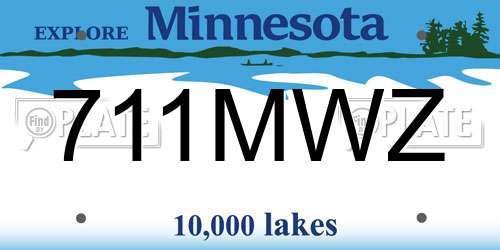 711MWZ Minnesota License Plate