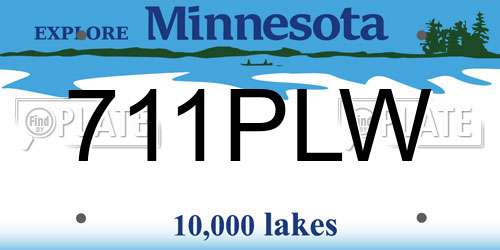 711PLW Minnesota License Plate