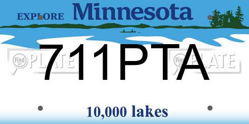 711PTA Minnesota License Plate