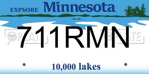 711RMN Minnesota License Plate