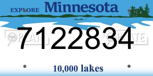 7122834 Minnesota License Plate