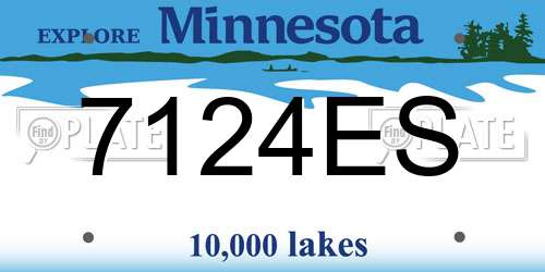 7124ES Minnesota License Plate