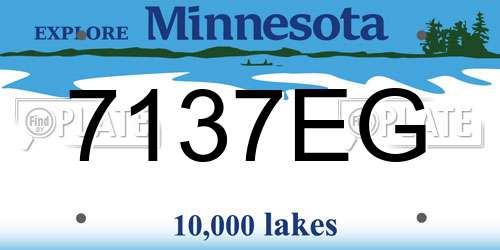 7137EG Minnesota License Plate