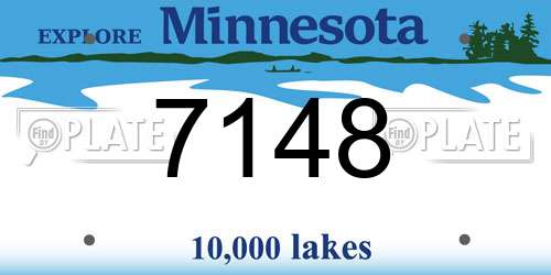 7148 Minnesota License Plate