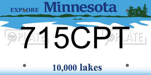 715CPT Minnesota License Plate