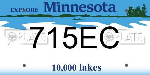 715EC Minnesota License Plate
