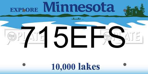 715EFS Minnesota License Plate