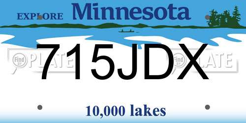 715JDX Minnesota License Plate