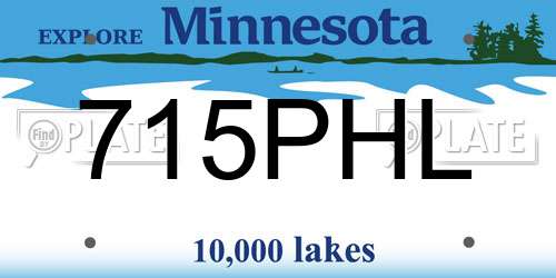 715PHL Minnesota License Plate
