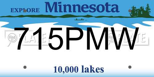 715PMW Minnesota License Plate