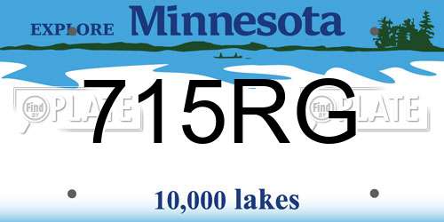 715RG Minnesota License Plate