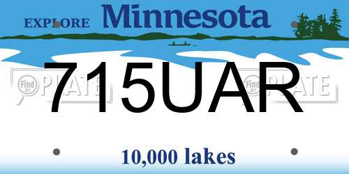 715UAR Minnesota License Plate
