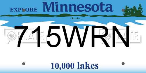 715WRN Minnesota License Plate