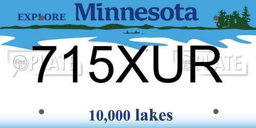 715XUR Minnesota License Plate