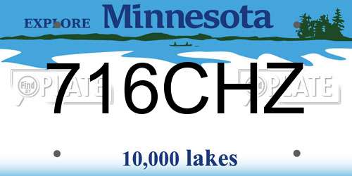 716CHZ Minnesota License Plate