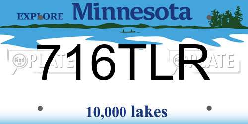 716TLR Minnesota License Plate