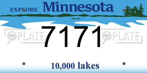 7171 Minnesota License Plate