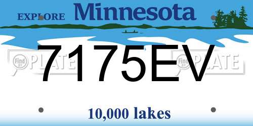 7175EV Minnesota License Plate
