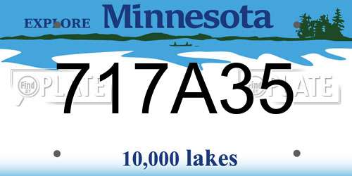 717A35 Minnesota License Plate