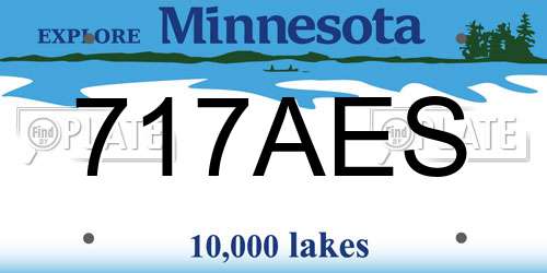 717AES Minnesota License Plate