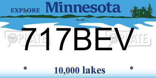 717BEV Minnesota License Plate