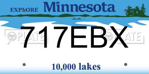 717EBX Minnesota License Plate