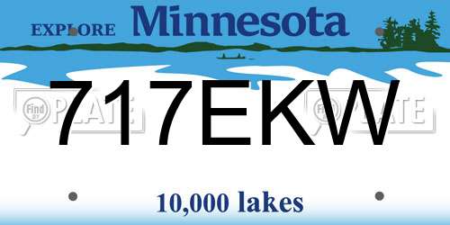 717EKW Minnesota License Plate