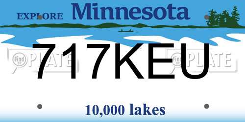 717KEU Minnesota License Plate