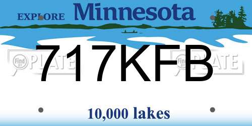 717KFB Minnesota License Plate