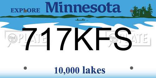 717KFS Minnesota License Plate