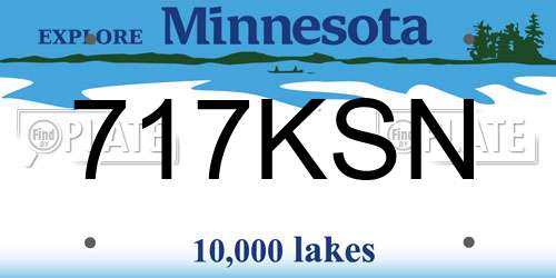 717KSN Minnesota License Plate