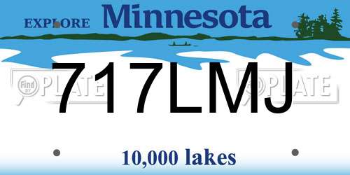 717LMJ Minnesota License Plate