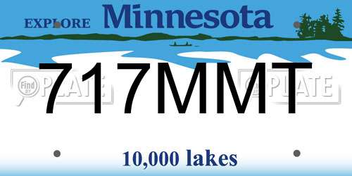 717MMT Minnesota License Plate