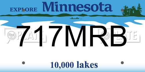 717MRB Minnesota License Plate