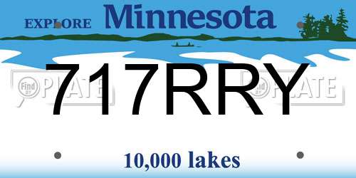 717RRY Minnesota License Plate