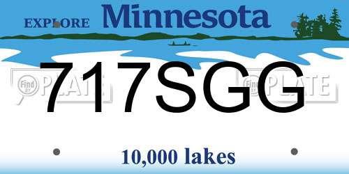 717SGG Minnesota License Plate