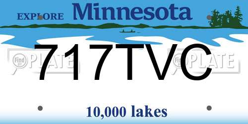 717TVC Minnesota License Plate