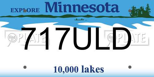 717ULD Minnesota License Plate