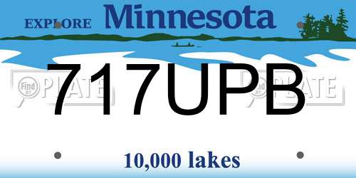 717UPB Minnesota License Plate