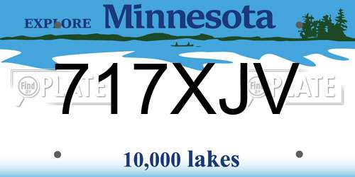 717XJV Minnesota License Plate