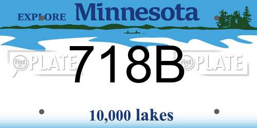 718B Minnesota License Plate