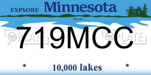 719MCC Minnesota License Plate