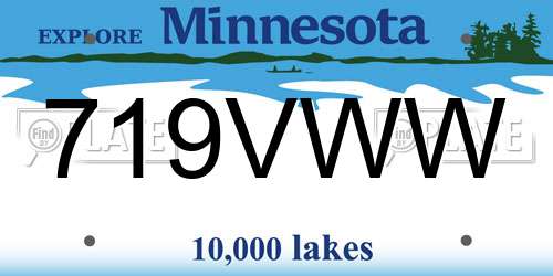 719VWW Minnesota License Plate
