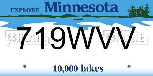 719WVV Minnesota License Plate
